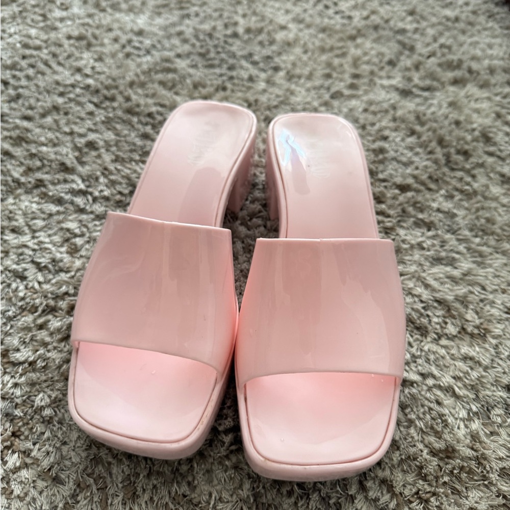 Blush Pink Platform Slide Sandals – Target – Size 9